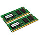 Crucial SO-DIMM 16 Go (2 x 8 Go) DDR3 ECC 1600 MHz CL11 Kit Dual Channel RAM SO-DIMM DDR3 PC3-12800 - CT2KIT102472BF160B (garantie à vie par Crucial)