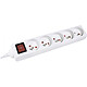 5-socket power strip with switch 5 socket outlets with switch (white)