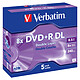 Verbatim DVD+R DL 8.5 Go 8x 240 min (par 5, boitier jewel) Verbatim DVD+R DL 8.5 Go certifié 8x (pack de 5, boitier jewel)