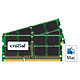 Crucial for Mac SO-DIMM 8 Go (2 x 4 Go) DDR3 1600 MHz CL11 Kit Dual Channel SO-DIMM DDR3 PC12800 - CT2C4G3S160BJM (garantie à vie par Crucial)