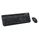 Heden USB Multimedia Keyboard Mouse Kit Black (AZERTY French) Multimedia keyboard and mouse pack