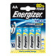 Energizer HighTech PowerBoost AA (par 4) Pack de 4 piles alcalines AA (LR6) à hautes performances