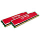 Kingston HyperX red 16 Go (2 x 8 Go) DDR3 1600 MHz CL10 Kit Dual Channel RAM DDR3 PC12800 - KHX16C10B1RK2/16 (garantie à vie par Kingston)