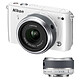 Nikon 1 S1 + Objectif NIKKOR 11-27,5 mm f/3.5-5.6 Blanc Appareil photo hybride 10.1 MP - Ecran 3" - Vidéo Full HD + Objectif NIKKOR 11-27,5 mm f/3.5-5.6 