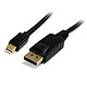 StarTech.com Cordon DisplayPort 1.2 mâle / mini DisplayPort mâle (1.80 m) Câble DP 1.2 vers mini DP compatible 4K