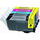 LDLC pack économique compatible Canon PGI-520BK / CLI-521 (BK + C + M + Y) Lot de 5 cartouches compatibles (2 noires + 1 cyan + 1 magenta + 1 jaune)