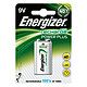 Energizer Accu Recharge Power Plus 9V 175 mAh (à l'unité) Pile rechargeable 9V (HR22) 175 mAh