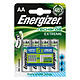 Energizer Accu Recharge Extreme AA 2300 mAh (par 4) Pack de 4 piles AA (HR06) rechargeables 2300 mAh