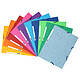 Exacompta Folders 3 flaps lastic 400g Assorted x 10 Pack of 10 Laminated Card Folders 400g 24 x 32 cm Assortment