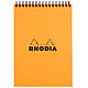 Rhodia Bloc Notepad Orange Spirale 14.8 x 21 cm quadrillé 5 x 5 160 pages Bloc note 160 pages