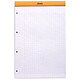  Rhodia N20 Orange Staple Pad 21 x 31.8 cm Seys large squares 160 perforated pages