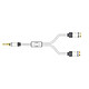 Real Cable YJ35-1 Audio doubler stro with male/2 female jacks