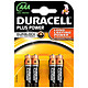 Duracell Plus Power AAA (par 4) Pack de 4 piles alcalines AAA (LR03) 1.5V