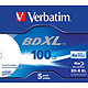 Verbatim BD-R XL 100 Go vitesse 4x imprimable (par 5, boite) Pack de 5 BD-R XL 100 Go certifié 4x avec une surface blanche imprimable