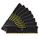 Corsair Vengeance LPX Series Low Profile 64 Go (8x 8 Go) DDR4 3333 MHz CL16  Kit Quad Channel 8 barrettes de RAM DDR4 PC4-26600 - CMK64GX4M8B3333C16 (garantie à vie par Corsair)