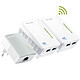 TP-LINK TL-WPA4220T KIT Adaptateur CPL AV 600 Mbps + 2 adaptateurs CPL Wi-Fi N 300 Mbps 2 ports