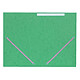 Chemise à élastiques 3 rabats en carte 375g Vert Chemise à élastiques 3 rabats 375g format 24 x 32 cm en carte 5/10eme Vert