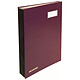 Parapheur dos renforcé 12 compartiments - Bordeaux Parapheur avec porte-étiquette pour documents A4