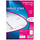 Office Star Etiquettes 105 x 35 mm x 1600 Etui de 1600 étiquettes blanches au format 105 x 35 mm