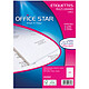 Office Star Etiquettes 48.5 x 25.4 mm x 4000 Etui de 4000 étiquettes blanches au format 48.5 x 25.4 mm
