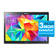 Samsung Galaxy Tab S 10.5" SM-T800 16 Go Carbone Tablette Internet - Double processeur Quad-Core Exynos 5 5420 1.9 GHz 3 Go 16 Go 10.5" LED Tactile Wi-Fi/Bluetooth/Webcam Android 4.4