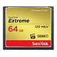 SanDisk Carte mémoire Extreme CompactFlash 64 Go Carte CompactFlash UDM7 et VPG20 