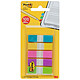 Post-it Index mini 100 marque-pages 12 x 44 mm assortis 100 mini-index repositionnables 12 x 44 mm
