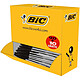 BIC Cristal Eco Pack de 90 stylos à bille noir + 10 gratuits Pack de 90 stylos bille à pointe moyenne 1 mm noir + 10 gratuits !