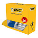 BIC Cristal Eco Pack de 90 stylos à bille bleu + 10 gratuits Pack de 90 stylos bille à pointe moyenne 1 mm bleu + 10 gratuits !