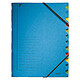 Leitz Trieur 12 touches Bleu Trieur avec élastique en carte sans rabat pour documents A4