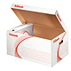 Esselte archive container with hinged lid White Cardboard container with integrated lid 365 x 255 x 550 mm