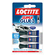 Loctite Super Glue 3 Universal Mini Trio Blister 3 tubes de colle universelle instantanée de 1 g