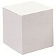 Bloc-Cube papier blanc Recharge pour boitier distributeur plastique fumé avec un bloc-cube blanc 9 x 9 x 9 cm