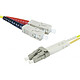 Câble fibre optique monomode OS2 9/125 SC-UPC/LC-UPC (1 mètre) 