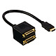 Câble HDMI mâle / 2 DVI-D Dual Link femelles (20 cm) 