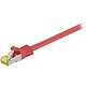 RJ45 cable category 7 S/FTP 0.5 m (Red) Category 7 ethernet cable, double shielded