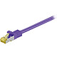 RJ45 Cat 7 S/FTP cable 1 m (Purple) Category 7 ethernet cable, double shielded