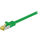 Cable RJ45 categoría 7 S/FTP 0,25 m (verde) Cable Ethernet categoría 7 de doble blindaje