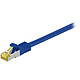 Cable RJ45 categoría 7 S/FTP 0,5 m (azul) Cable Ethernet categoría 7 de doble blindaje