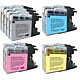 Brother LC1280XL/1240/1220 compatible Megapack (Black, Cyan, Magenta and Yellow) Pack of 10 ink cartridges (4 black, 2 cyan, 2 magenta, 2 yellow) compatible with Brother LC 1280 XL / 1240 / 1220 (1200 pages 5%)