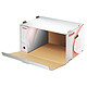 Esselte conteneur à archives avec ouverture frontale blanc Conteneur en carton avec couvercle intégré 360 x 258 x 540 mm