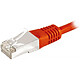 Cable RJ45 categoría 6a F/UTP 20 m (rojo) Cable Ethernet categoría 6a F/UTP