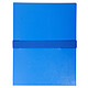 Exacompta Chemise à sangle velcro avec rabat Bleu marine Chemise à sangle velcro en balcron extensible avec rabat format 24 x 32cm Bleu marine
