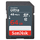 SanDisk Ultra SDXC UHS-I 64 Go 48 Mb/s Carte mémoire SDXC UHS-I U1 64 Go