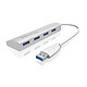 Icy Box IB-AC6401 Hub USB 3.0 a 4 porte (colore argento)