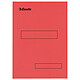 Esselte lot de 100 chemises 2 rabats rouge Lot de 100 sous-dossiers 2 rabats pour dossiers suspendus en kraft rouge 160g