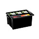 CEP Strata Midi Box 14.5 litres Black 14.5 litre recyclable plastic storage box