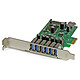StarTech.com Carte contrôleur PCIe à 7 ports USB 3.0 - 6 externes 1 interne - avec alimentation SATA Carte contrôleur PCI-Express 1x avec 7 ports USB 3.0 UASP