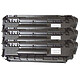 Multipack toners compatibles HP Q2612A / Canon EP-703 (noir) Pack de 3 toners compatibles HP Q2612A / Canon EP-703 (Noir)
