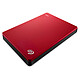 Seagate Backup Plus Slim 1 To Rouge (USB 3.0) Disque dur portable 2.5" USB 3.0 avec sauvegarde automatique sur réseaux sociaux